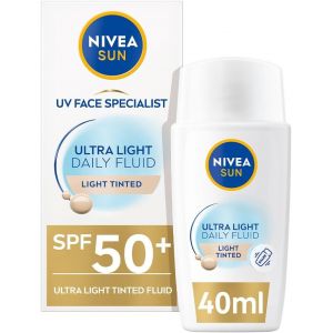 Kalanka-- Fluide Teinté Uv Quotidien Fps 50+ - Protection Solaire Visage - Hydrate & Unifie Le Teint - Acide Hyaluronique - Formule Ultra-Légère - Tous Types De Peaux - Teinte : Clair - 40 Ml - Neuf
