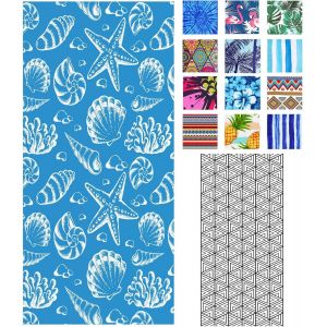Serviette De Plage Microfibre Xxl Vie Marine Bleue Drap De Bain 90 * 180 Anti Sable Sechage Rapide Grande Taille Beach Towel Fine Homme Femme Essuie De Plage Accessoire Tapis Piscine Fouta - Neuf