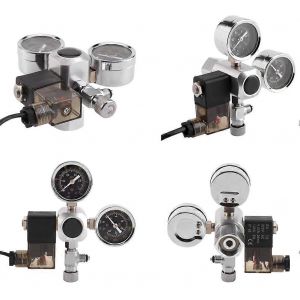 Aquarium CO2 Régulateur de Pression avec Double Jauge, Compteur de Bulles, et Électrovanne pour eau Douce et eau Salée Systèmes - Neuf