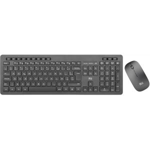| Combo Clavier Souris Sans Fil Combin&eacute;s | 2,4Ghz Mince Silencieux Ensemble Pleine Taille Clavier Et Souris Avec 22 Raccourcis Multim&eacute;dia & 3 Dpl R&eacute;glables | Pour Windows, Mac, Pc, Laptop | Noir - Neuf