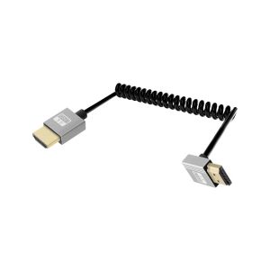 C&acirc;ble Enroul&eacute; 4K Hdmi 2.2Ft, C&acirc;ble Spirale &Agrave; Ressort Hdmi 2.0 4K@120Hz 18Gbps Pour Cam&eacute;ra/Tv/Cartes De Capture/Tablette Droite - Neuf