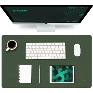 DDA-Tapis de Bureau, Tapis Bureau, Tapis Bureau Sous Main 35cm x 60cm, Tapis de Portable, Sous Main Bureau pour Bureau et Maison, Double Face (Vert foncé) - Neuf