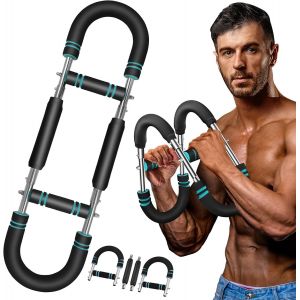Checarzhn--No1-Saker Twister Arm Trainer, 5 Niveaux De Puissance Réglable Pour Homme, Ressort En Acier Avec Poignée En Mousse ¿ Équipement De Gym À Domicile Idéal Pour La Poitrine, Les Bras, Les Épau - Neuf