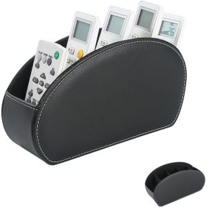 Porte-télécommande,support de rangement et d'organisation pour télécommande en PU avec 5 compartiments,pour télécommande de télévision/fournitures de bureau - Neuf