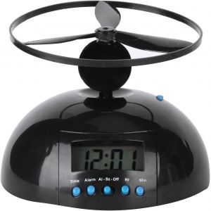 KAL-Réveil Volant, Nouveauté Numérique Led Réveil Hélicoptère Chopper Hélice Horloge Pour Réveiller Les Gros Dormeurs Garçons Filles - Neuf