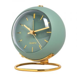Despertador Analógico Con Luces (Verde), Pequeño Despertador Silencioso Retro Para Estudiantes, Reloj Despertador Luminoso Con Puntero. - Neuf