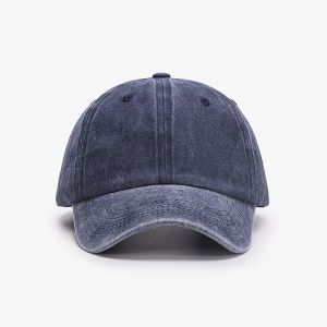 1 Pcs Bleu Foncé Lavé De La Plaine Casquette De Baseball, Non Structurées/Coton, Comme Un Cadeau - Neuf
