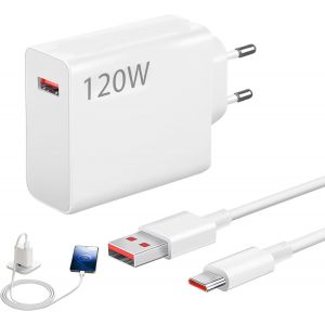 LORANKA-Chargeur 120w, 120W Chargeur Charge Rapide, Chargeur Rapide et 1.5M 6A Type C Cable Mi Turbo, pour 14 13 12 12t 12s Pro Lite Note K60 K50 12 11 Pro Plus - Neuf