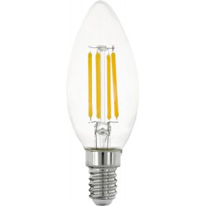 Kal-Ampoule Led E14, Lampe Classique Forme Bougie, Éclairage Rétro, 7 Watts (Correspond À 60 Watts), 806 Lumens, Blanc Chaud, 2700 Kelvin, Ampoule Edison C35, Ø 3,5 Cm - Neuf