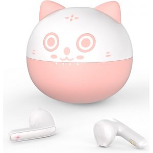 Écouteur Bluetooth Sans Fil, Oreillette Bluetooth Sans Fil, 36H D¿Autonomie Bluetooth 5.0 Réduction Du Bruit Des Appels Contrôle Tactile Étanches Ipx5 3D Hi-Fi Son Stéréo Android/Ios, Rose - Neuf