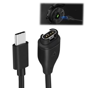 Letnerny-C&acirc;ble De Charge Usb C Pour Montre Garmin Fenix 5 5s 5x Plus 6 6s 6x Pro 7 7s 7x, Forerunner 245 255s 265 265s 945 965, V&iacute;voactive 3 4 4s Venu, Approach S10 S40 S60 S12 S42, 1 M - Neuf
