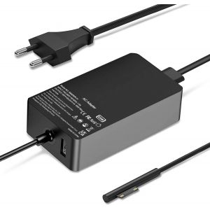 Chargeur pour ordinateur portable Surface Pro, chargeur Microsoft Surface Pro 65 W pour Surface Pro 9/8/X/7/6/5/4/3, Surface Laptop 1/2/3 Surface Go 1/2 Surface Book 1/2 - Neuf