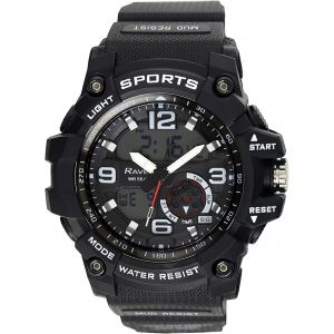 Eryi-- Montre À Quartz Ana-Numérique 5atm Pour Homme Avec Lumière - Rdt.2 - Neuf