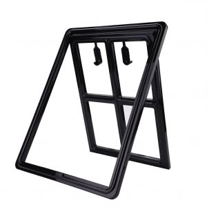 Hjlian Porte En Plastique Pour Chien, Chiot, Chat, Fermeture Magnetique, Rabat De Securite Pour Moustiquaire (Noir Moyen) - Neuf