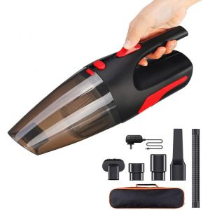 Aspirateur À Main Sans Fil, Aspirateur Voiture Rechargeable 5000Pa Hepa Cyclonique Puissante 120W Batterie Lithium 2200Mah Nettoyage Humide Sec Pour Voiture Ménage Liquide Bureau Canapé Animaux - Neuf