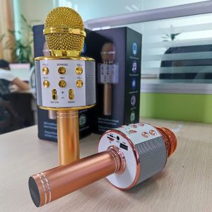 Pack De 2 En Or Rose Enfants Microphone, Microphone De Karaoke, Cadeau D'anniversaire Pour Les 3-10 Ans Filles, Cadeaux De Vacances Pour Les Enfants, Des Jouets Pour Les 3-12 Ans Filles, Cotillons - Neuf