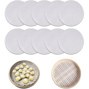 AYUHR-10 Pièces Tapis de Cuisson en Silicone Antiadhésif Réutilisable pour Dampfgarer Bambou pour Riz et Dim Sum (Diamètre: 25 cm) - Neuf