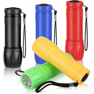 ERYI-5 Pièce Lampe De Poche Enfant, Led Mini Lampe De Poche, Petite Lampe De Poche Avec Lanyard, Lampe Torche Pour Camping Randonnée Outdoor - Neuf