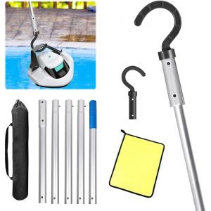 ChenQuanSarl-Crochet Robot Piscine, Crochet Pour Aspirateur Pour Piscine Avec Tige T&eacute;lescopique, Chiffons Et Sacs, Crochet Accessoire Pour Robot De Piscine Pour Tous Les Robots Aspirateurs De Piscine - Neuf