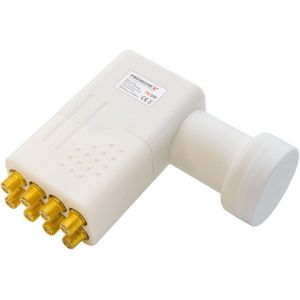 Octo Lnb Pour 8 Utilisateur - Convertisseur De Signal Tv Avec Protection M&eacute;t&eacute;orologique - Lnb Satellite Num&eacute;rique Blanc - Dvb-S2 8K Uhd 4K Full Hd - Neuf