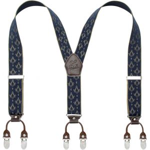 Cauc-Bretelles Homme Larges 6 Clips Brace Men Y Retour Suspensions Ajustables &Eacute;lastiques Et Durables Clips En M&eacute;tal Fort - Neuf