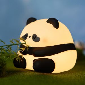 Veilleuse Panda Pour Enfants, Veilleuse Panda Avec Contr&ocirc;le Tactile, Rechargeable Peut &Ecirc;tre Chronom&eacute;tr&eacute; Veilleuse Enfant Pour Femmes B&eacute;b&eacute; Chambre Cadeaux - Neuf