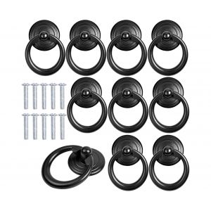 Lot de 10 poign&eacute;es de meuble rondes en alliage de zinc avec vis - Neuf