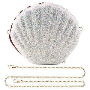 Mermaid Seashell - Body Sacs &agrave; bandouli&egrave;re Sac &agrave; main &agrave; paillettes,Blanc - Neuf