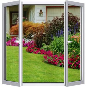 MAA-Moustiquaire Fenêtre 150x155 cm (Lot de 2) u2013 DIY, Ajustable & Découpable u2013 Sans Perçage, Maille Fine u2013 Inclut Ruban Adhésif + Découpeur u2013Noir - Neuf