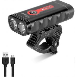 Lampe Frontale De Vélo Rechargeable Usb 2400 Lumens 4400mah Ip65 Lampe Frontale Led Étanche Avec 4 Modes Pour Le Camping À Vélo - Neuf