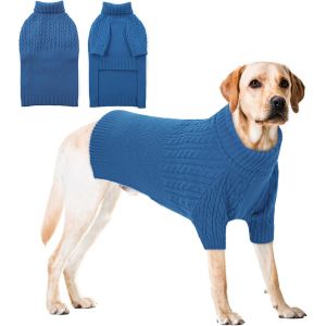 Jgd-Pull Tricot&eacute; Pour Chien De Petite, Moyenne Et Grande Taille, Col Roul&eacute; Lavable, Manteau D'hiver Confortable Et Doux - Neuf