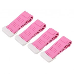 Hjlian Lot De 4 Butees De Porte Roses En Caoutchouc Pour Bas De Porte Au Sol - Neuf
