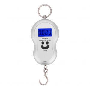 Balance numerique electrique portable en plastique avec crochet pour bagages de peche (argent) - Neuf