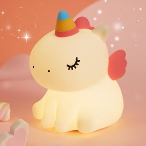 Veilleuse Licorne Pour Enfants, Minuterie &Agrave; Intensit&eacute; Variable, Lampe De Chevet Pour Enfants, D&eacute;coration Pour Chambre D'enfant De Fille (Licorne) - Neuf