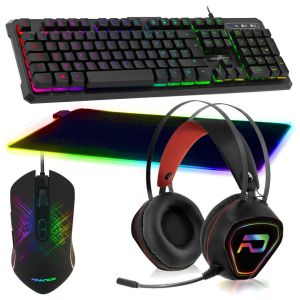 Pack Gamer Clavier Souris Tapis XXL Casque RGB GTA 230 PS4, PS5, XB1 X et S, PC - Neuf