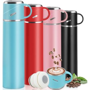 Kalanka-Gourde Isotherme Inox 550ml - Bouteille D'eau Étanche, Sans Bpa - Bouteille Isotherme Avec Bouchon Et Poignée - Mug Isotherme De Voyage Pour Café Et Thé Pour Enfant, Travail, Ecole, Randonnée - Neuf
