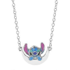 Collier De Point Lune Pendentif Charme Anime Colliers Stitch Ohana Signifie Famille Bijoux Cadeau Pour Adolescents Fille / Garçons / Femmes / Hommes - Neuf