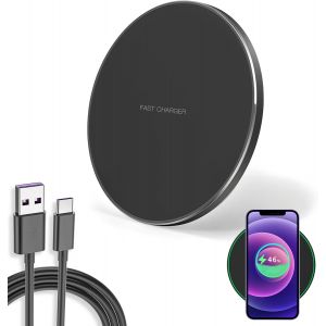 TIANYI-Chargeur 35W Induction Compatible avec iPhone 15 14 13 12 11 XS XR Pro Max, AirPods 2 3 Pro, Sam-Sung Galaxy S24 S23 S22 S21 S20 Note 10 S10, Charge Induction S&eacute;curis&eacute;e avec C&acirc;ble USB-C Inclus - Neuf