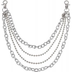 Trahoo-Cha&icirc;ne De Pantalon Pour Hommes Femmes, Cha&icirc;ne De Portefeuille Cha&icirc;ne De Pantalon De Poche Accessoires Gothiques Cha&icirc;nes Punk Pour Pantalons - Neuf