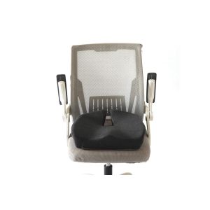 Coussin de si&egrave;ge en mousse &agrave; m&eacute;moire de forme pour chaise de bureau, voiture, avion - Gris fonc&eacute; - Neuf