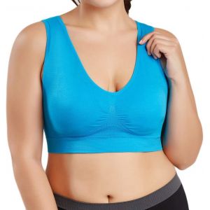 Brassi&egrave;re Soutien-Gorge Feminine Push-Up Brassi&egrave;re De Sport Soutien-Gorge Ultra Confortable Col En V Bralette Soutien Moyen Sans Coutures Plus Taille Course Tennis Fitness - Neuf