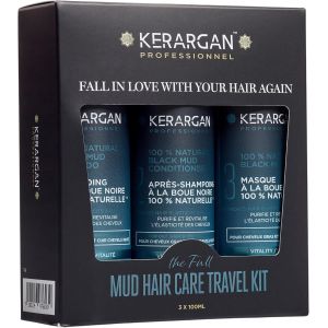 - Kit Voyage Revitalisant &Agrave; La Boue Noire De La Mer Morte Pour Cheveux Gras Et Cuir Chevelu Irrit&eacute; - Shampoing, Apr&egrave;s-Shampoing, Masque - Purifie Et Revitalise - Sans Sulfate, Ogm - 3x100ml[Z3345] - Neuf