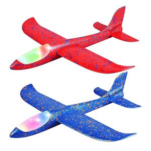 2pack Led Lumi&egrave;re Avion Jouets Lancer Mousse Avion Clignotant Planeur Lumineux Planeur Avion Sport De Plein Air Birt - Neuf