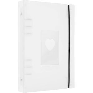 Kpop Carte Photo 25 Feuilles 200 Poches 10,2 Cm Pochette D'album Rechargeable A5 6 Anneaux Classeur Pour Cartes De Scrapbooking Film De Protection Pour Cartes (Sans Lettres) Transparent - Neuf