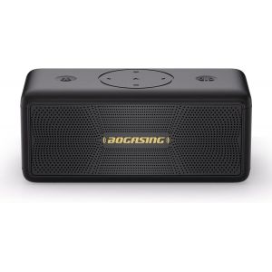 MEVRONISSHOP-Enceinte Puissante M5, 40W Surround St&eacute;r&eacute;o, Basses Profondes Haut Parleur, Autonomie 30 h, Bluetooth 5.3, &Eacute;tanche IPX7, EQ, AUX, TF Carte, USB, sans Fil Portable pour d'Ext&eacute;rieur (Noir) - Neuf