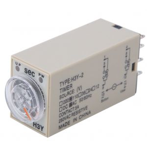 Relais temporise 8 broches H3Y-2, cadran transparent reglable, appareils electromenagers, fournitures electriques, 0-3 s, 110 V CA - Neuf