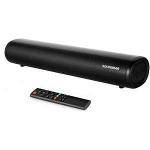 Petite Barre De Son Tv Enceinte Pc Bluetooth 5.0 3D Surround Sound 2.0 Canal Mini Bar De Son Avec Télécommande/Optique/Rca/Aux/Usb, Noir - Neuf