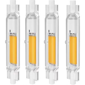 Sjzg-Ampoule R7s Led 78mm 15w Dimmable, R7s Led 78mm Haute Lumi&egrave;re Cob Remplacer Lampe Halog&egrave;ne 100w 150w, Blanc Naturel 4000k,1500lm, Sans Scintillement, Pack De 4 - Neuf