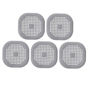 Lot de 5 filtres de vidange en silicone pour lavabo et attrape-cheveux - Neuf