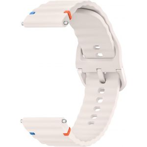 Kal-Bracelet De Montre 22 Mm 20 Mm, En Silicone Pour Homme Et Femme, Respirant, Étanche, En Forme De Vague, Bracelet De Rechange Avec Fermeture Rapide - Neuf